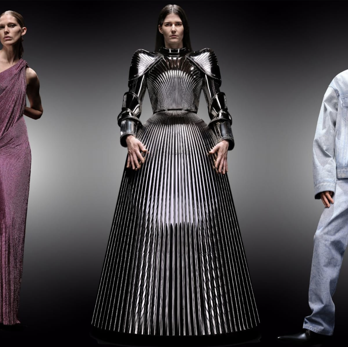 バレンシアガ Balenciaga Dress Balenciaga's Avant-Garde Fashion: Eliza Douglas Struts Down