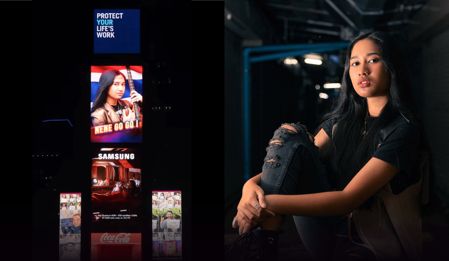Thai Rising Star Nene Royal Hits Times Square Billboard Ahead of AGT Season 21 Quarter-Finals